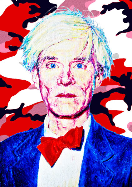 Andy Warhol - Oil pastel study
